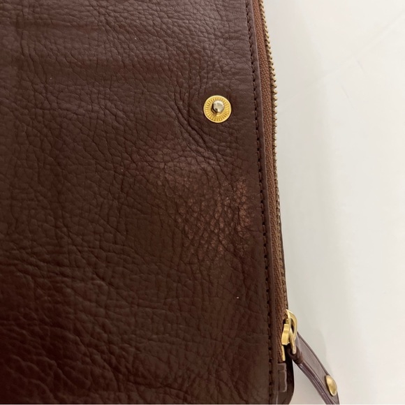 MICHAEL KORS MK Signature Jacquard Canvas with brown leather/ gold studs Wallet - Picture 11 of 16